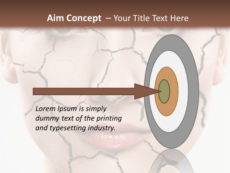 Natural Caucasian Eyes PowerPoint Template