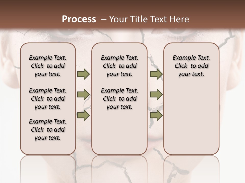 Natural Caucasian Eyes PowerPoint Template