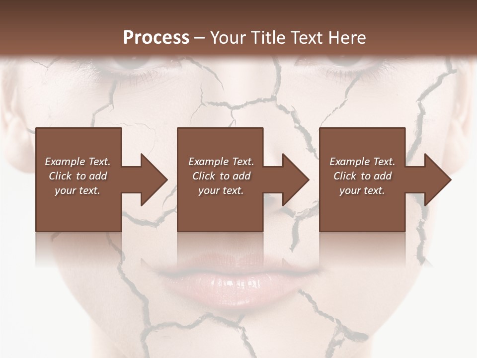 Natural Caucasian Eyes PowerPoint Template