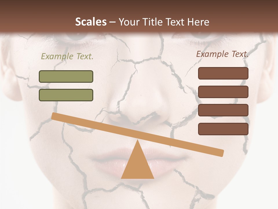 Natural Caucasian Eyes PowerPoint Template