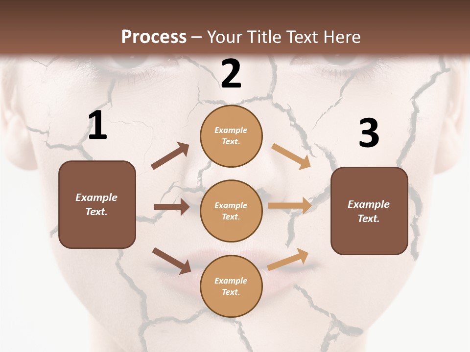 Natural Caucasian Eyes PowerPoint Template