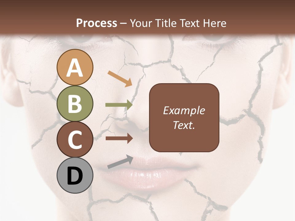 Natural Caucasian Eyes PowerPoint Template