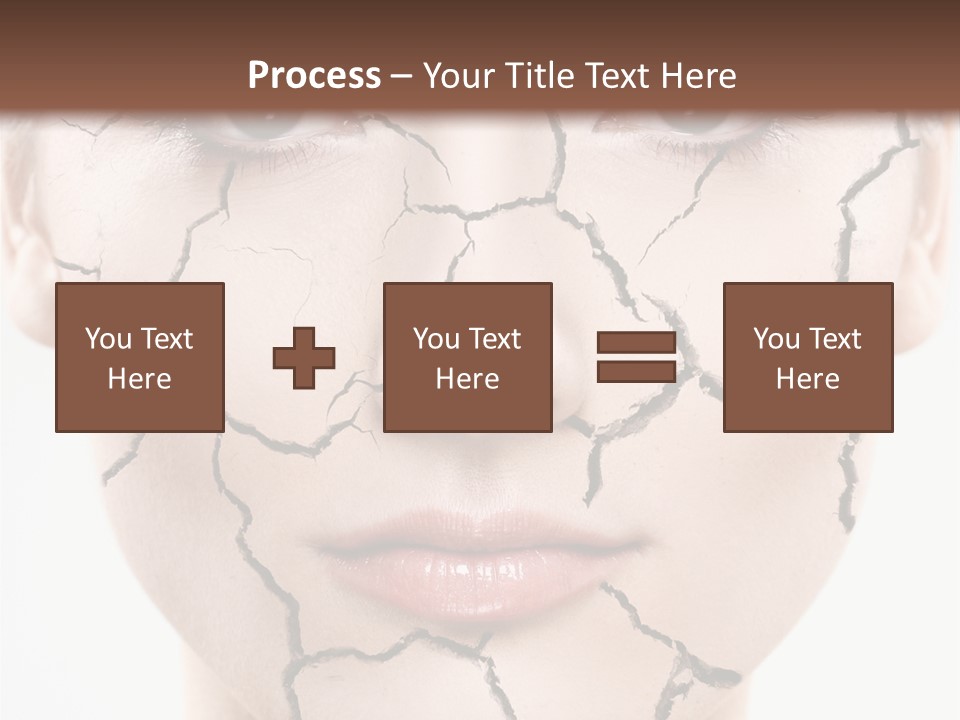 Natural Caucasian Eyes PowerPoint Template