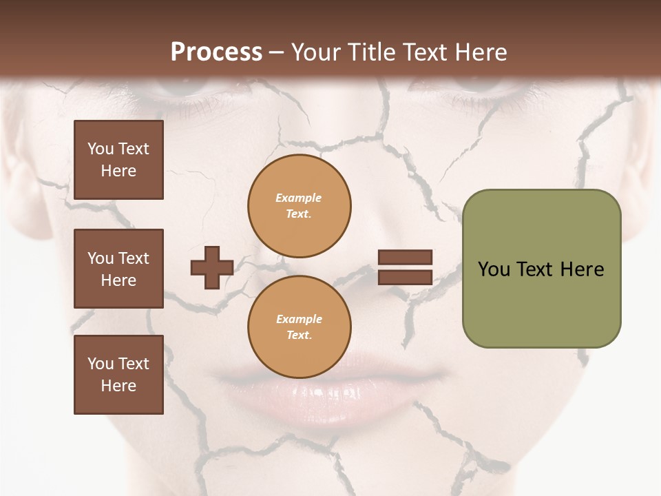Natural Caucasian Eyes PowerPoint Template