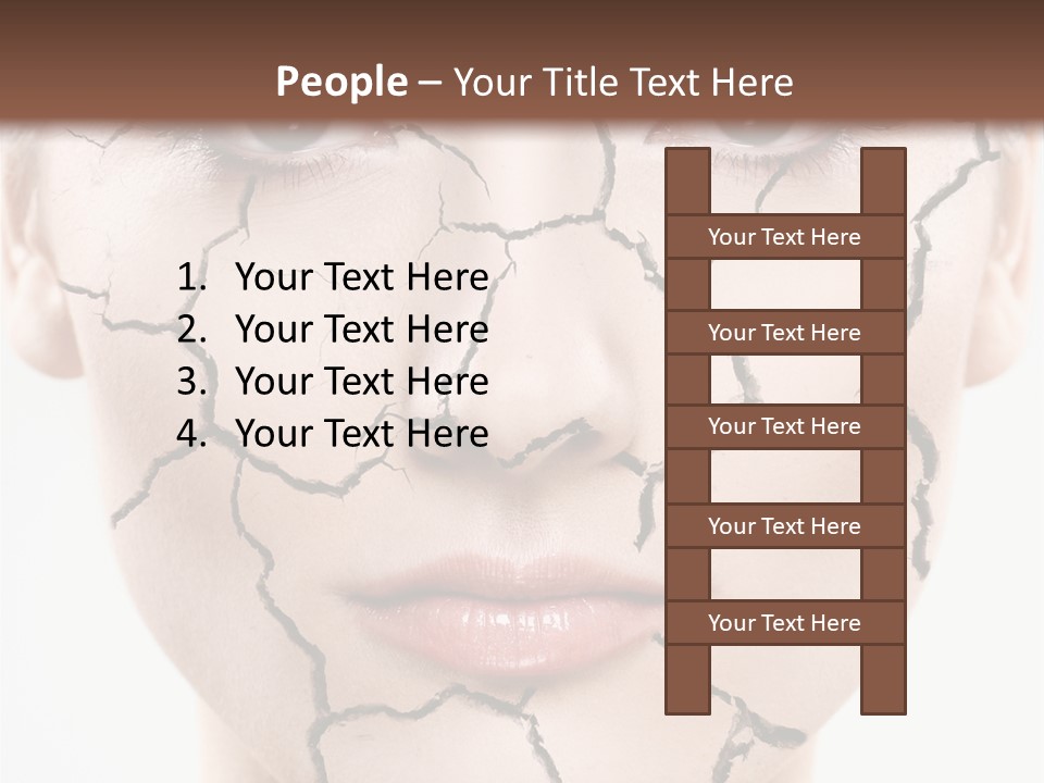 Natural Caucasian Eyes PowerPoint Template