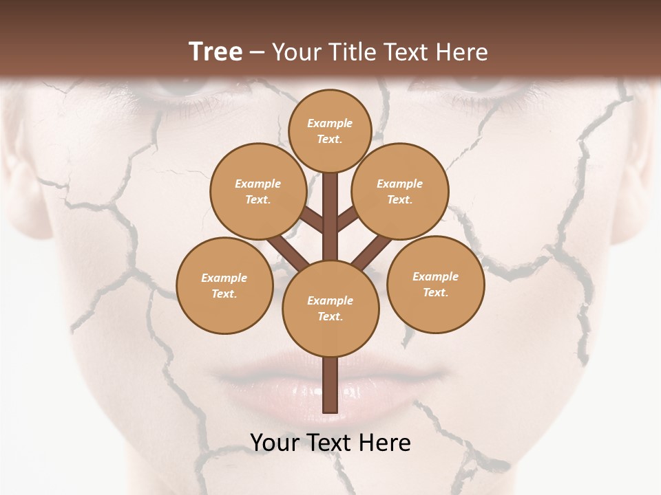 Natural Caucasian Eyes PowerPoint Template