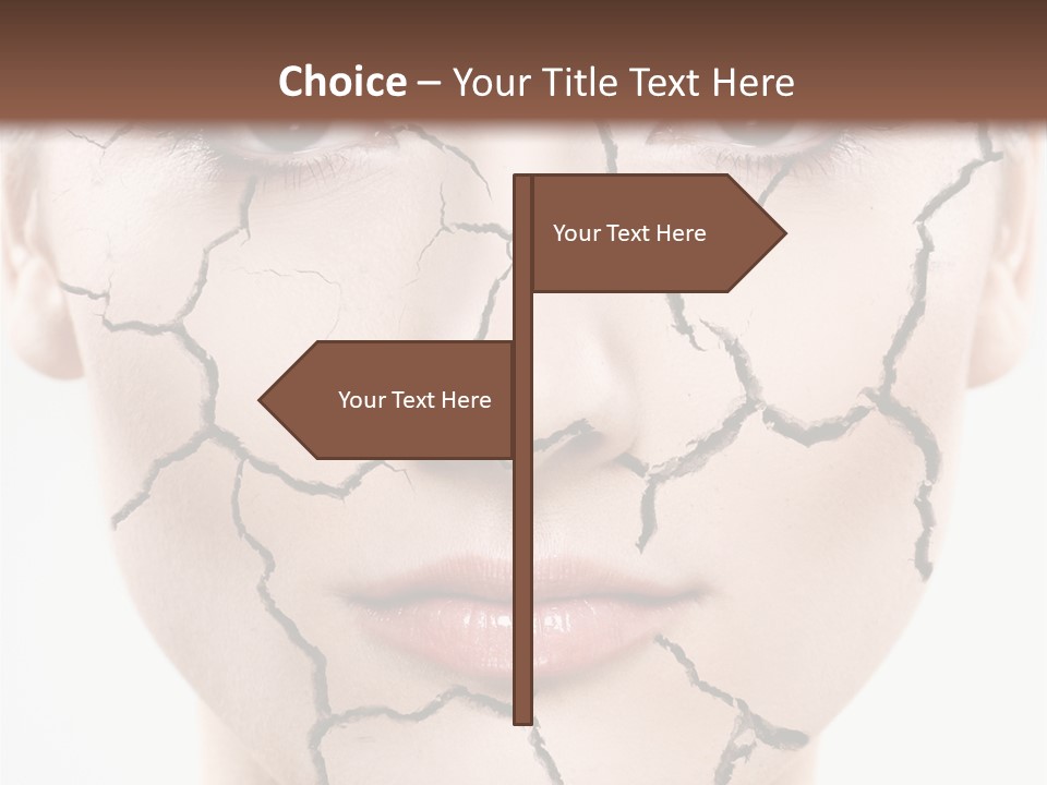 Natural Caucasian Eyes PowerPoint Template