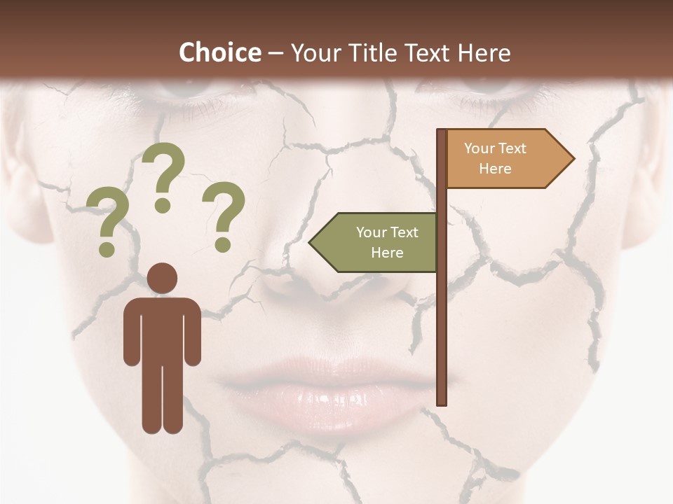 Natural Caucasian Eyes PowerPoint Template