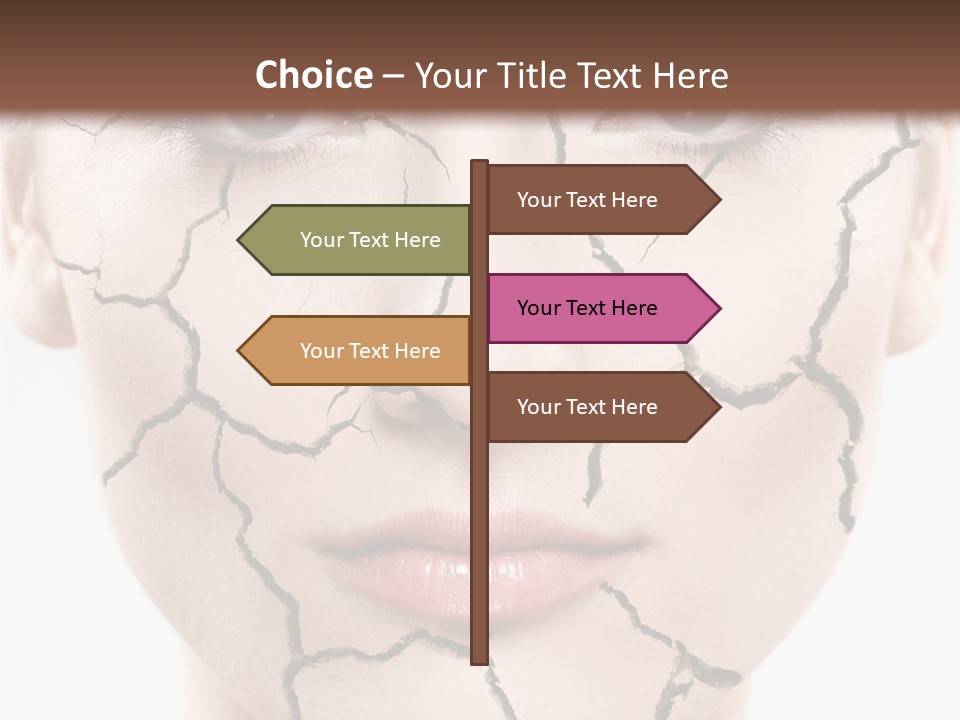 Natural Caucasian Eyes PowerPoint Template