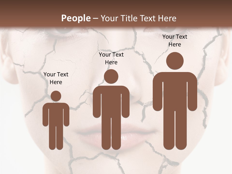 Natural Caucasian Eyes PowerPoint Template