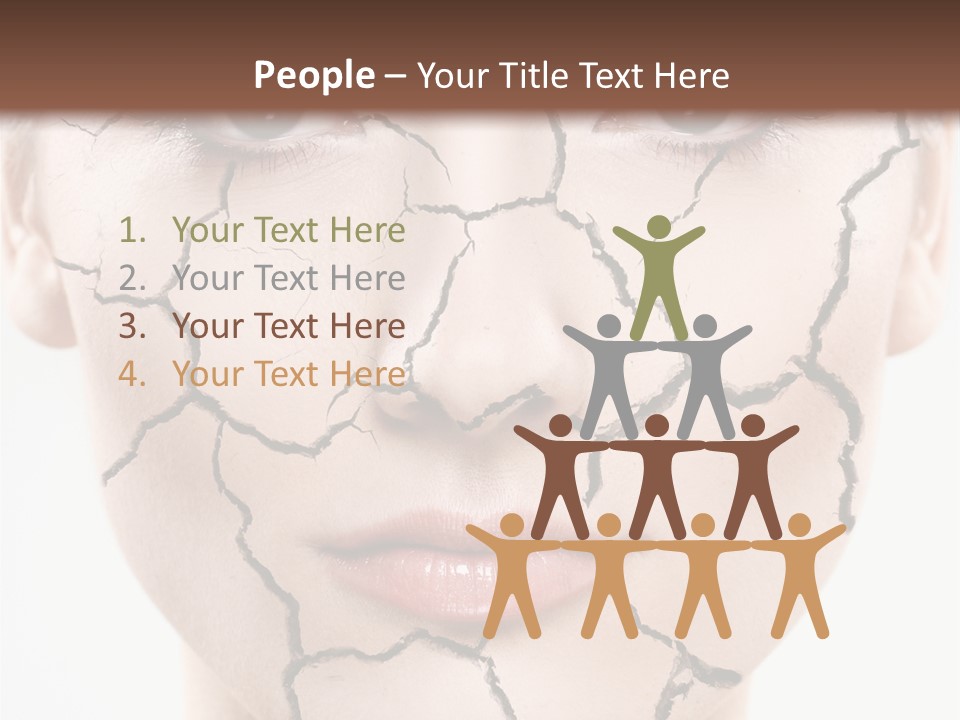 Natural Caucasian Eyes PowerPoint Template