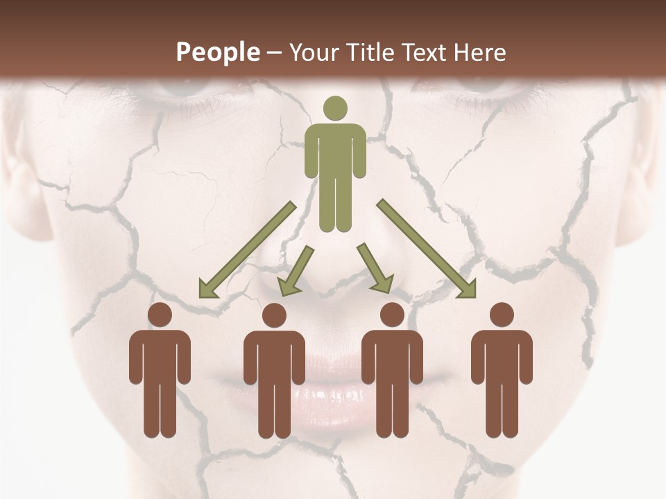 Natural Caucasian Eyes PowerPoint Template