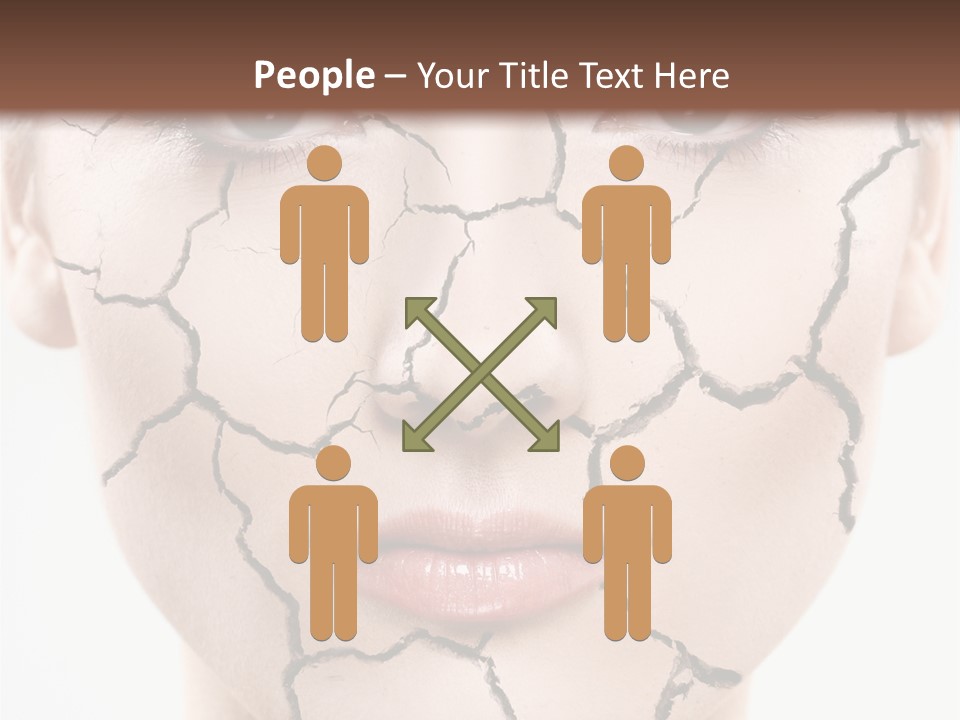 Natural Caucasian Eyes PowerPoint Template