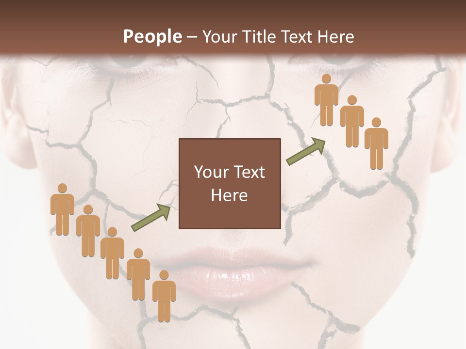 Natural Caucasian Eyes PowerPoint Template