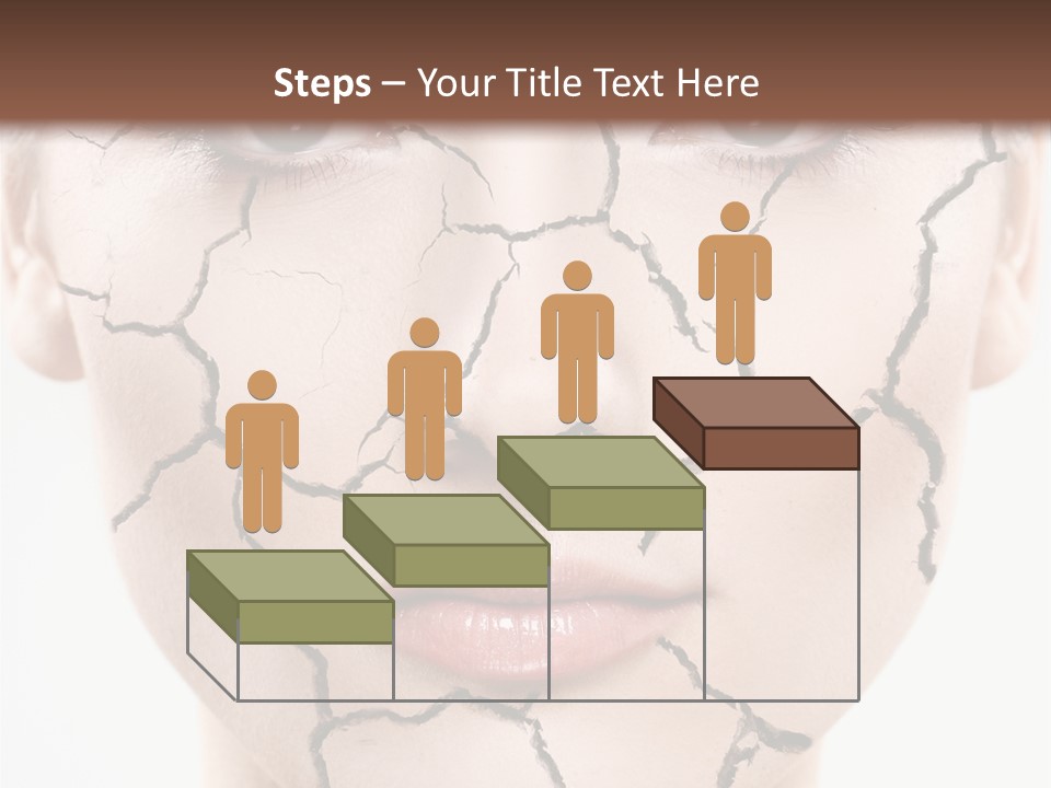 Natural Caucasian Eyes PowerPoint Template