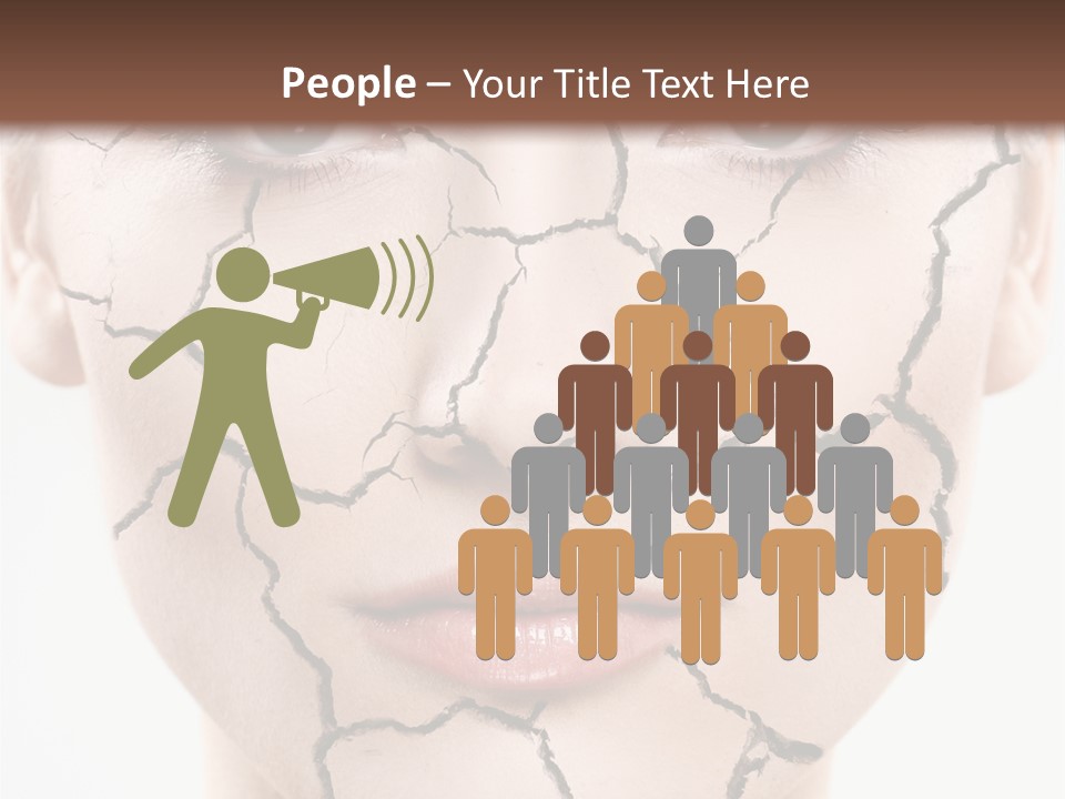 Natural Caucasian Eyes PowerPoint Template