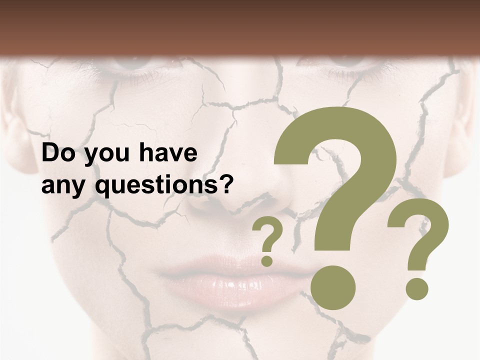 Natural Caucasian Eyes PowerPoint Template