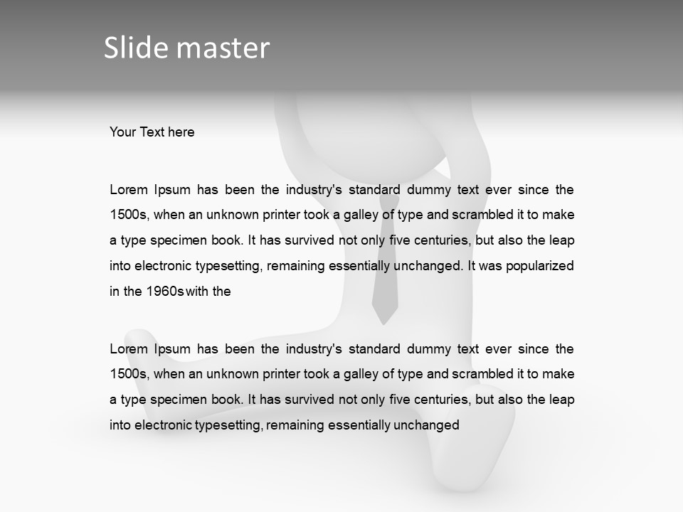 Businessman Loser Tie PowerPoint Template