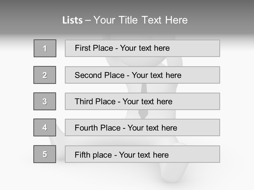 Businessman Loser Tie PowerPoint Template