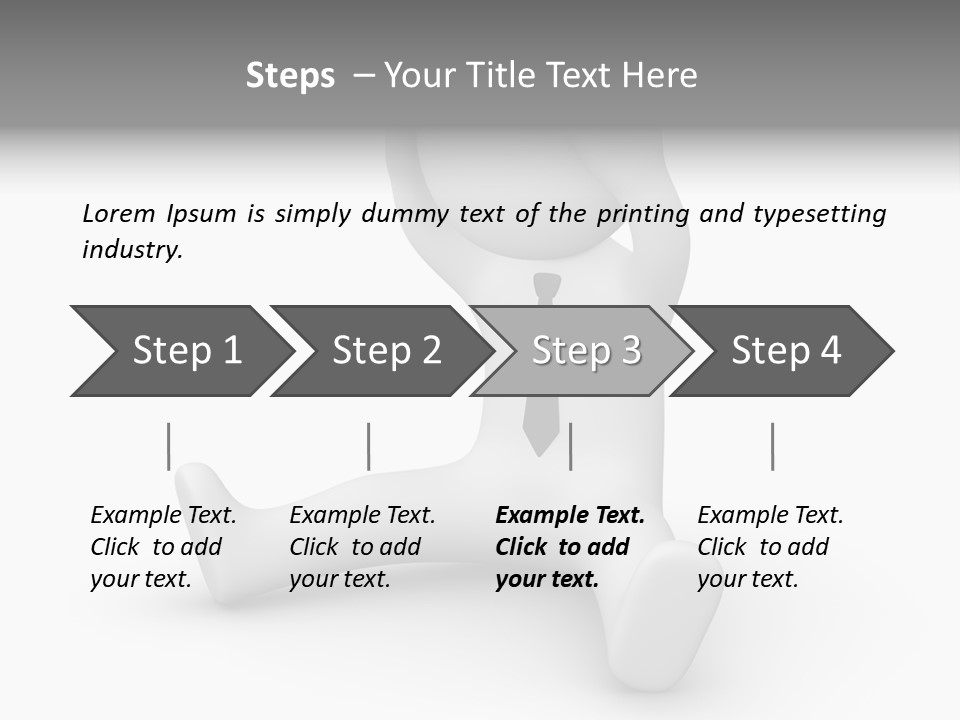 Businessman Loser Tie PowerPoint Template