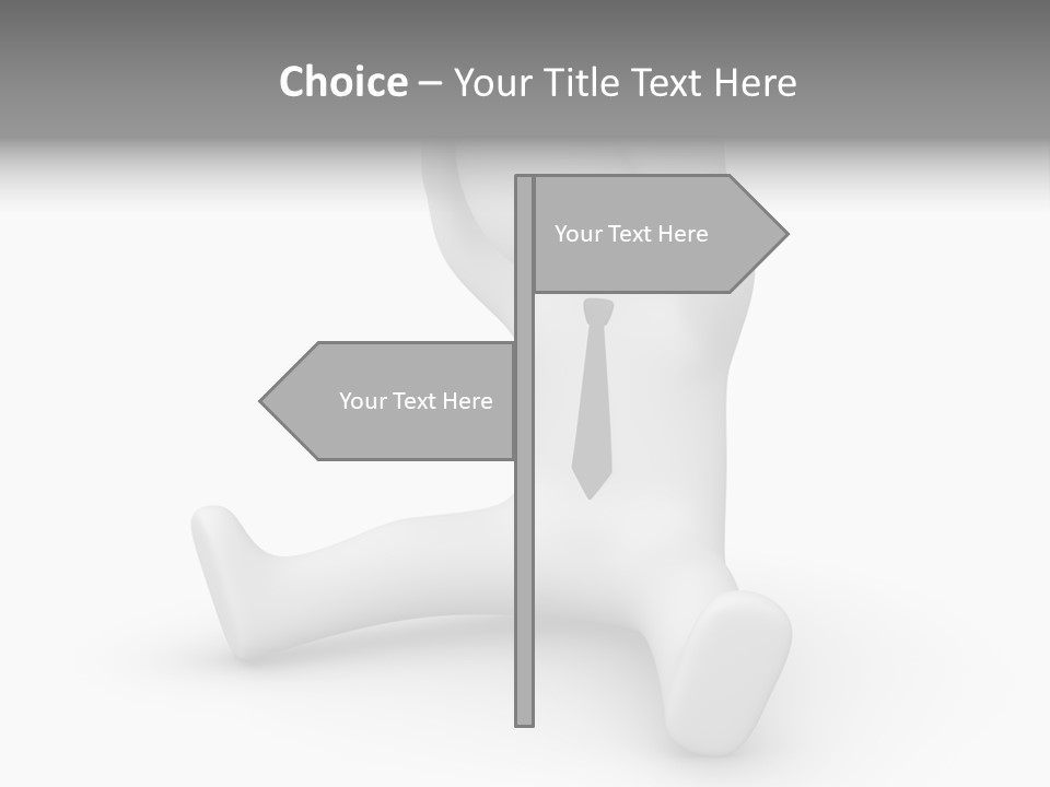 Businessman Loser Tie PowerPoint Template