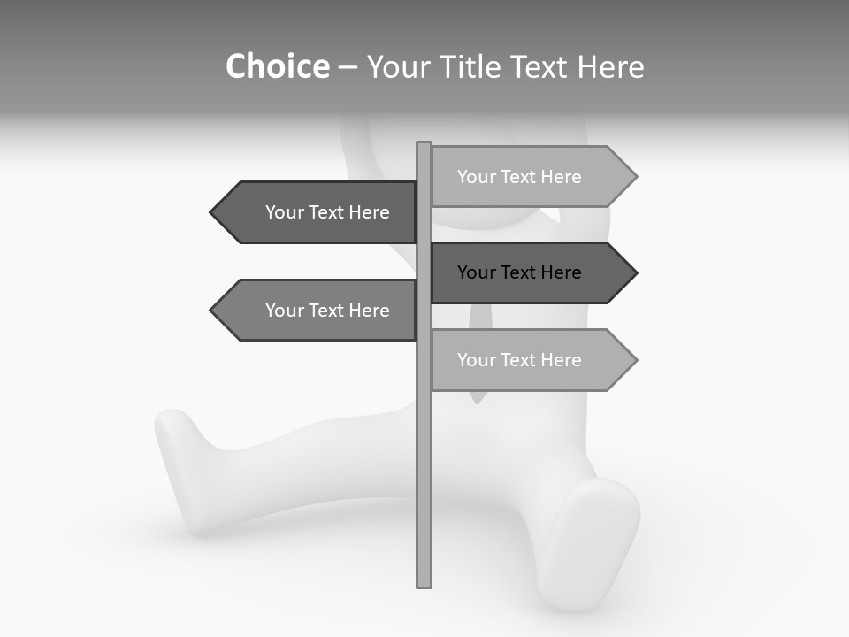 Businessman Loser Tie PowerPoint Template