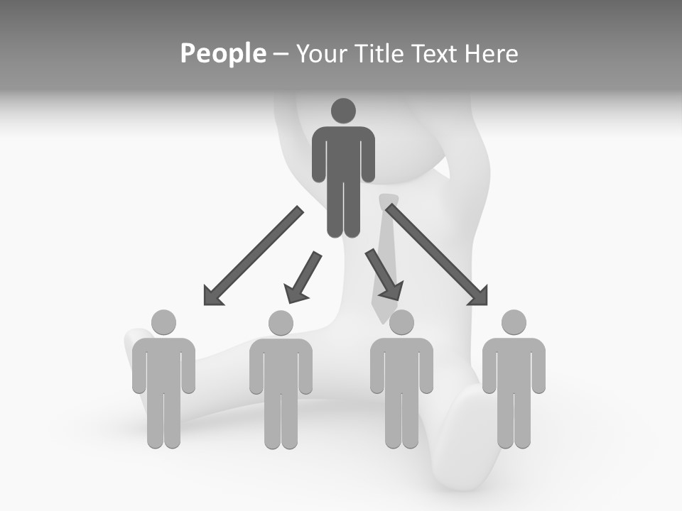 Businessman Loser Tie PowerPoint Template