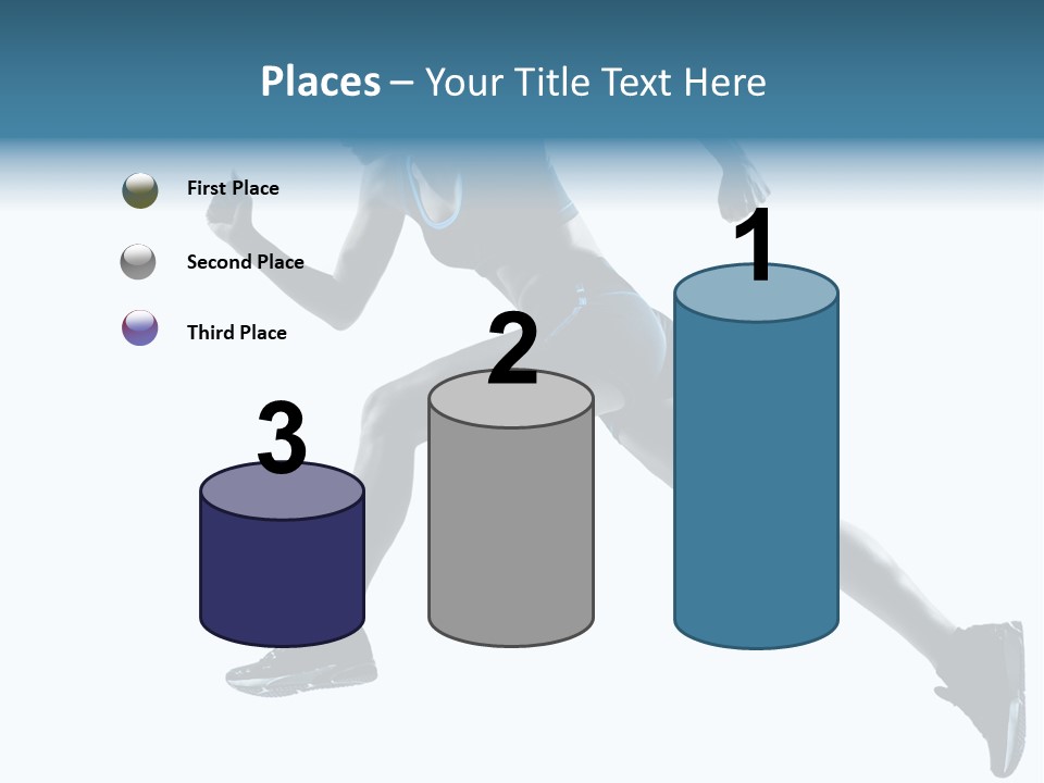 Girl Jogger Leap PowerPoint Template