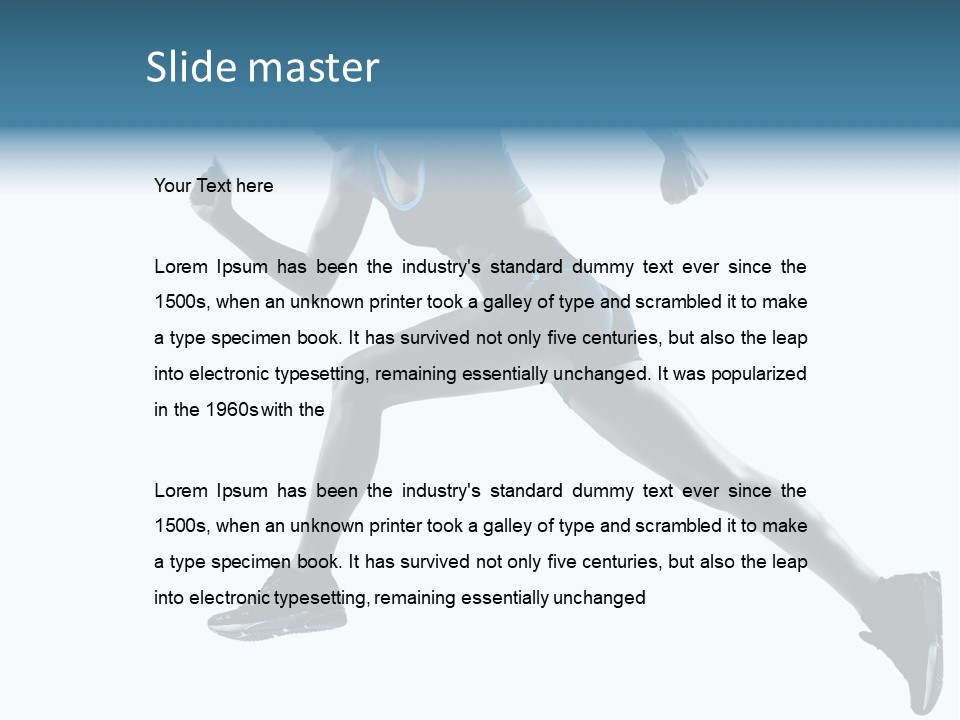 Girl Jogger Leap PowerPoint Template
