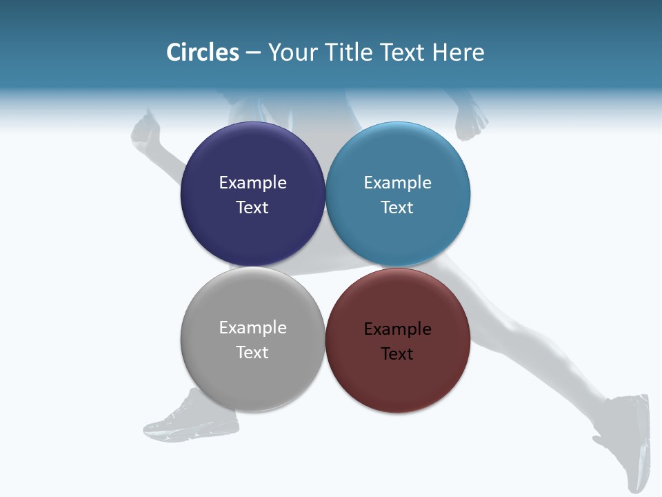 Girl Jogger Leap PowerPoint Template