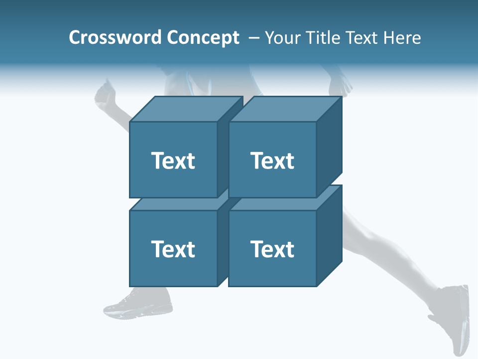 Girl Jogger Leap PowerPoint Template