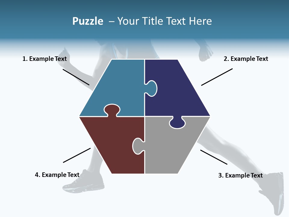 Girl Jogger Leap PowerPoint Template