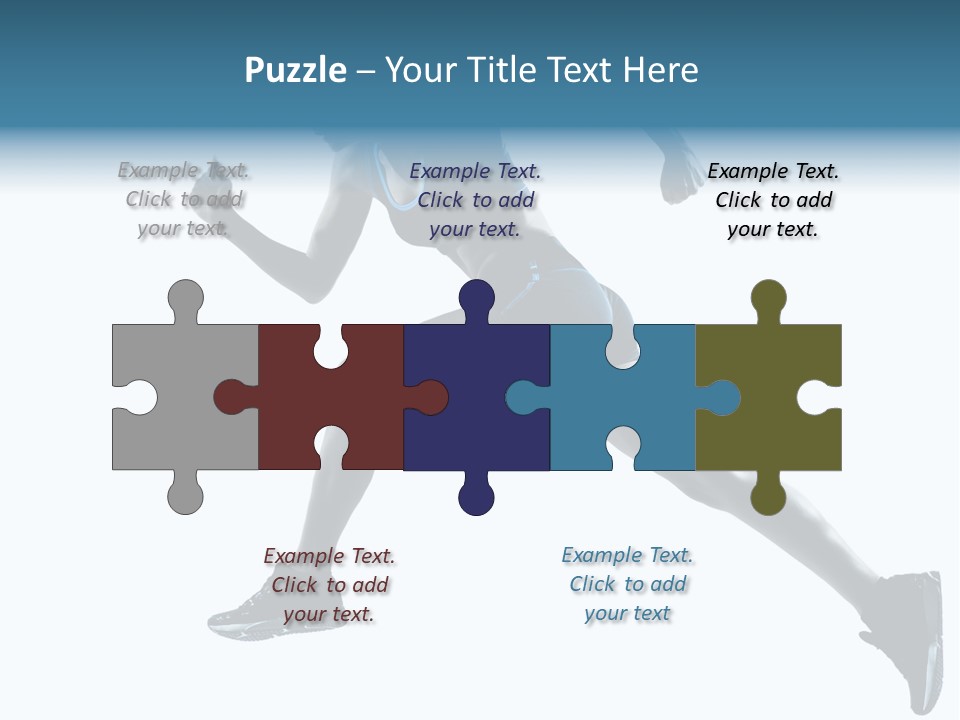 Girl Jogger Leap PowerPoint Template