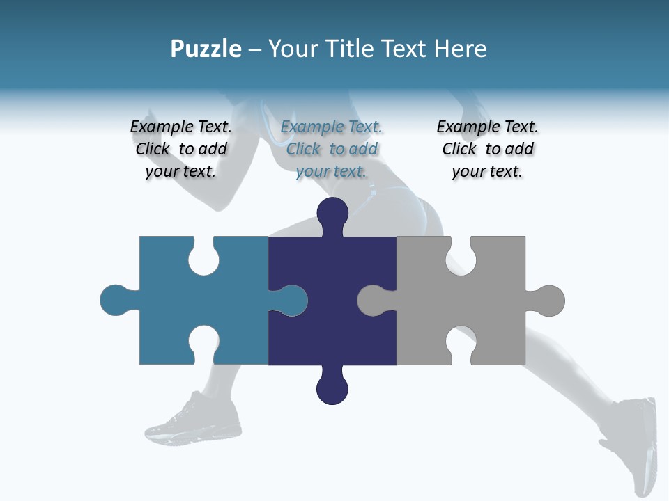 Girl Jogger Leap PowerPoint Template