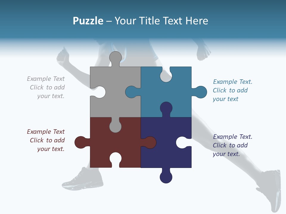 Girl Jogger Leap PowerPoint Template