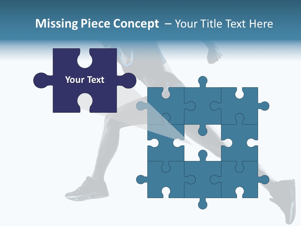 Girl Jogger Leap PowerPoint Template