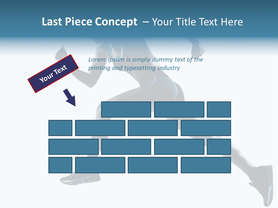 Girl Jogger Leap PowerPoint Template