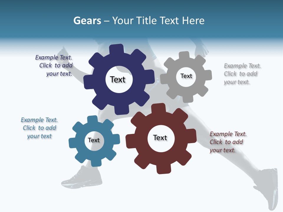 Girl Jogger Leap PowerPoint Template