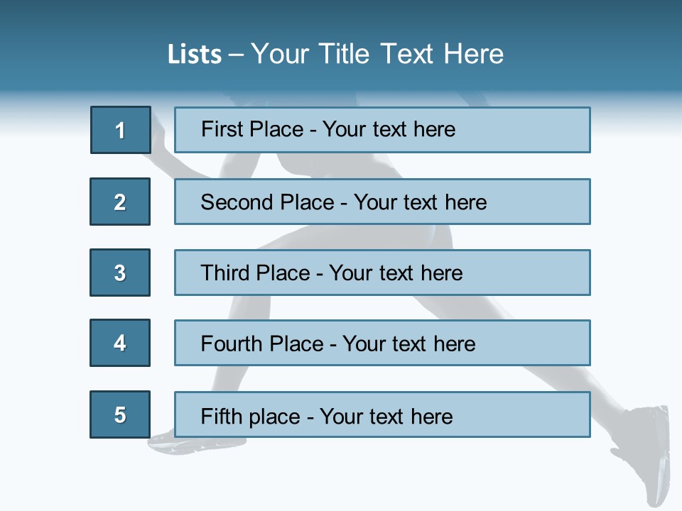 Girl Jogger Leap PowerPoint Template