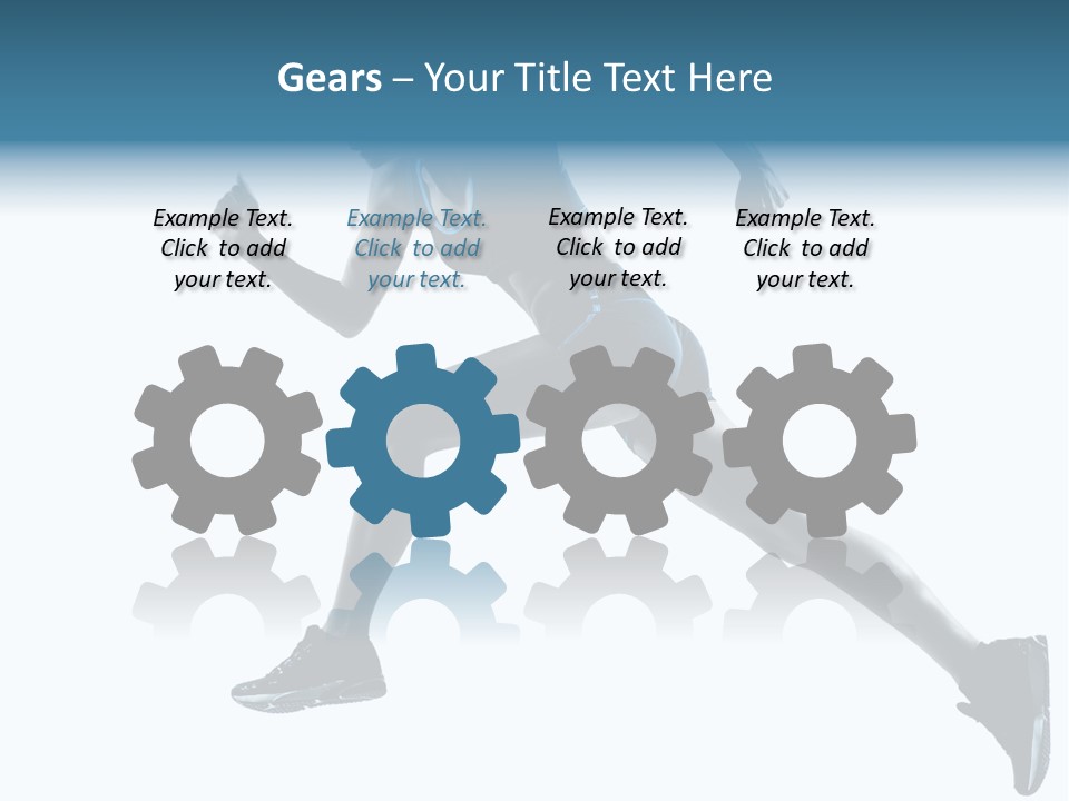 Girl Jogger Leap PowerPoint Template