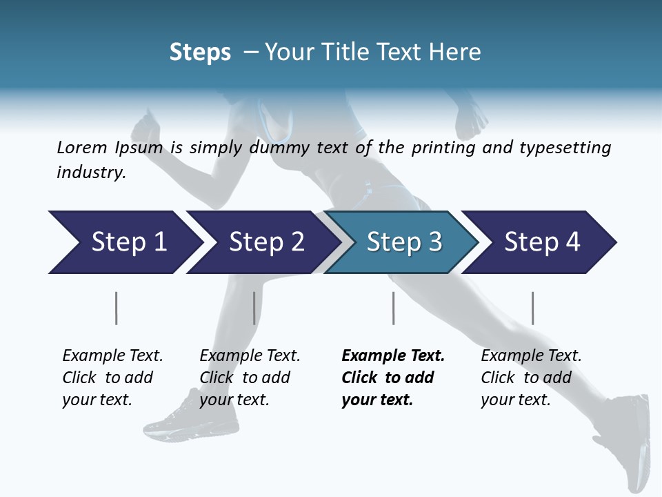 Girl Jogger Leap PowerPoint Template