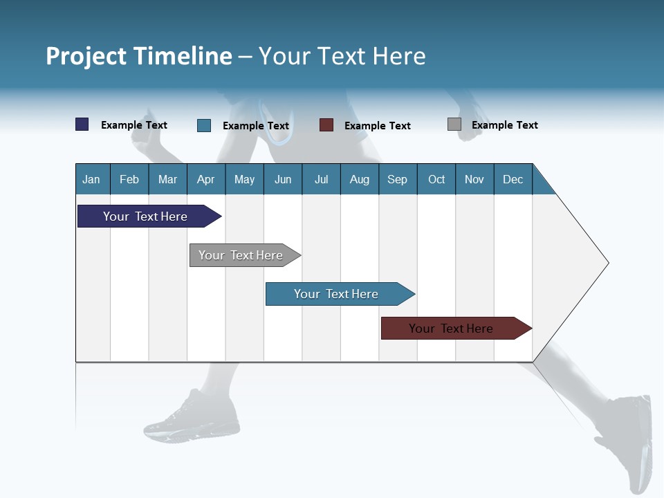 Girl Jogger Leap PowerPoint Template