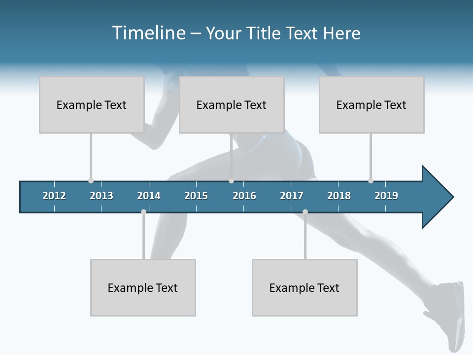 Girl Jogger Leap PowerPoint Template