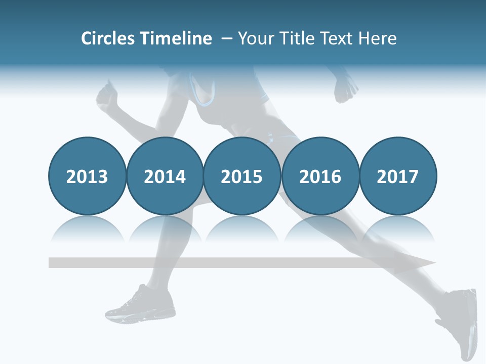 Girl Jogger Leap PowerPoint Template