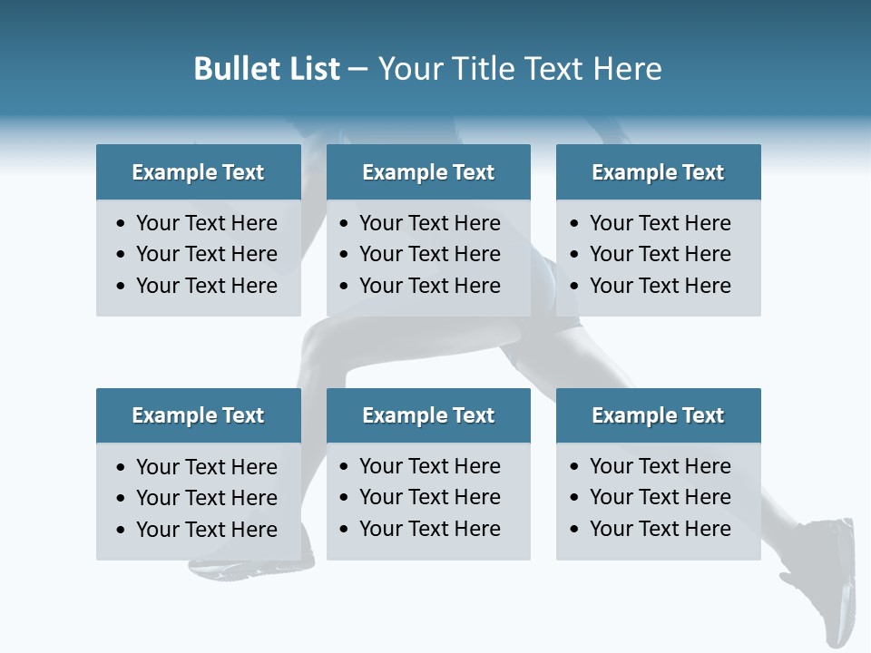 Girl Jogger Leap PowerPoint Template