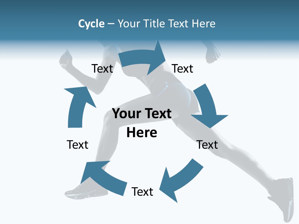 Girl Jogger Leap PowerPoint Template