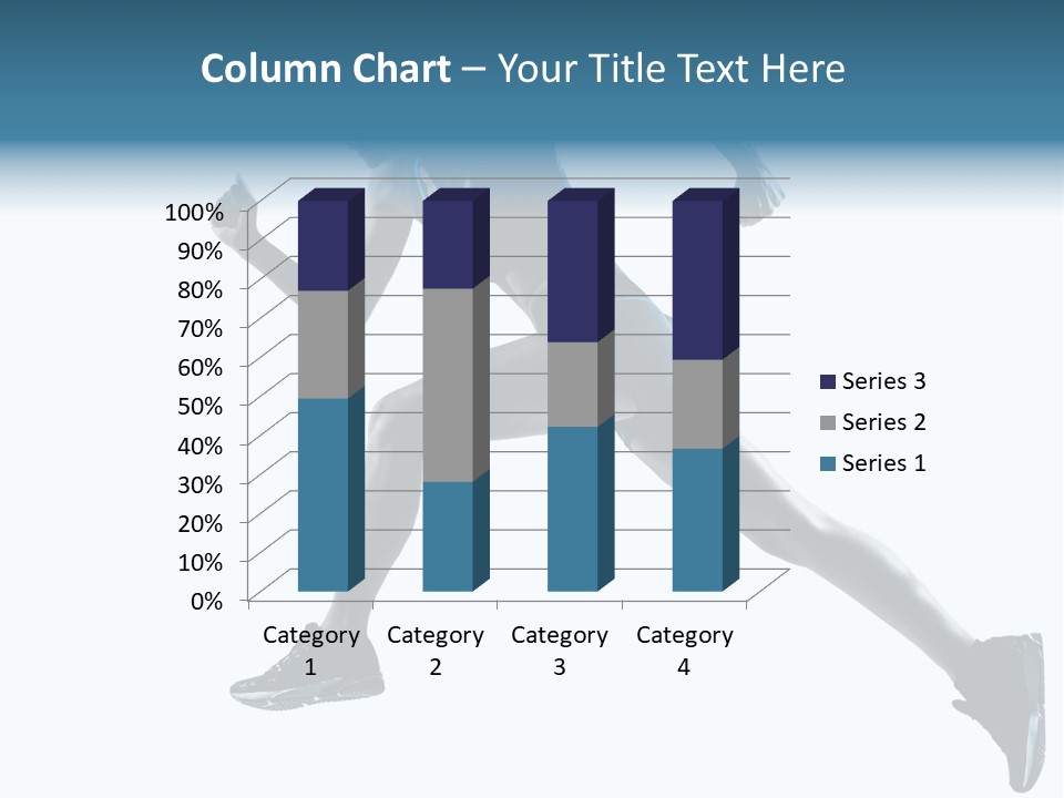 Girl Jogger Leap PowerPoint Template