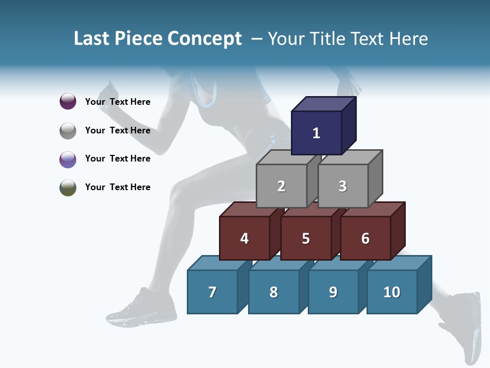 Girl Jogger Leap PowerPoint Template