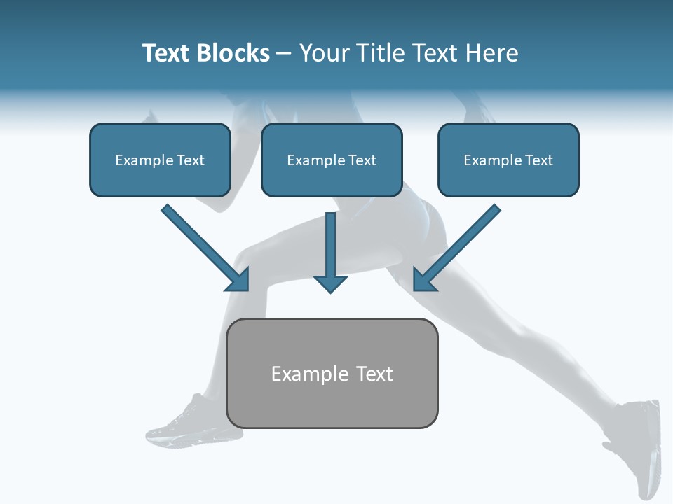 Girl Jogger Leap PowerPoint Template