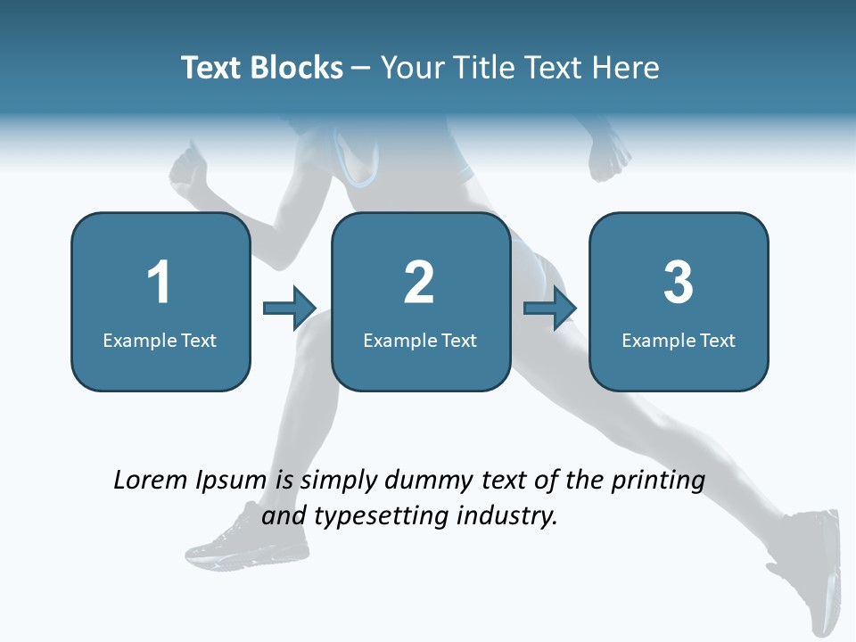 Girl Jogger Leap PowerPoint Template